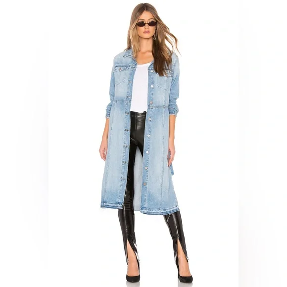 Anthropologie • Sanctuary Ramsey Denim Duster Trench size Small - Picture 3 of 6